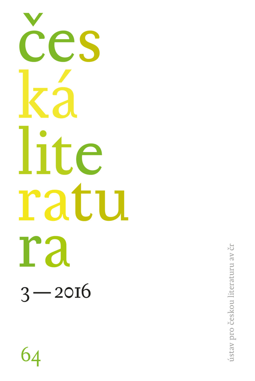 Česká literatura 3 – 2016