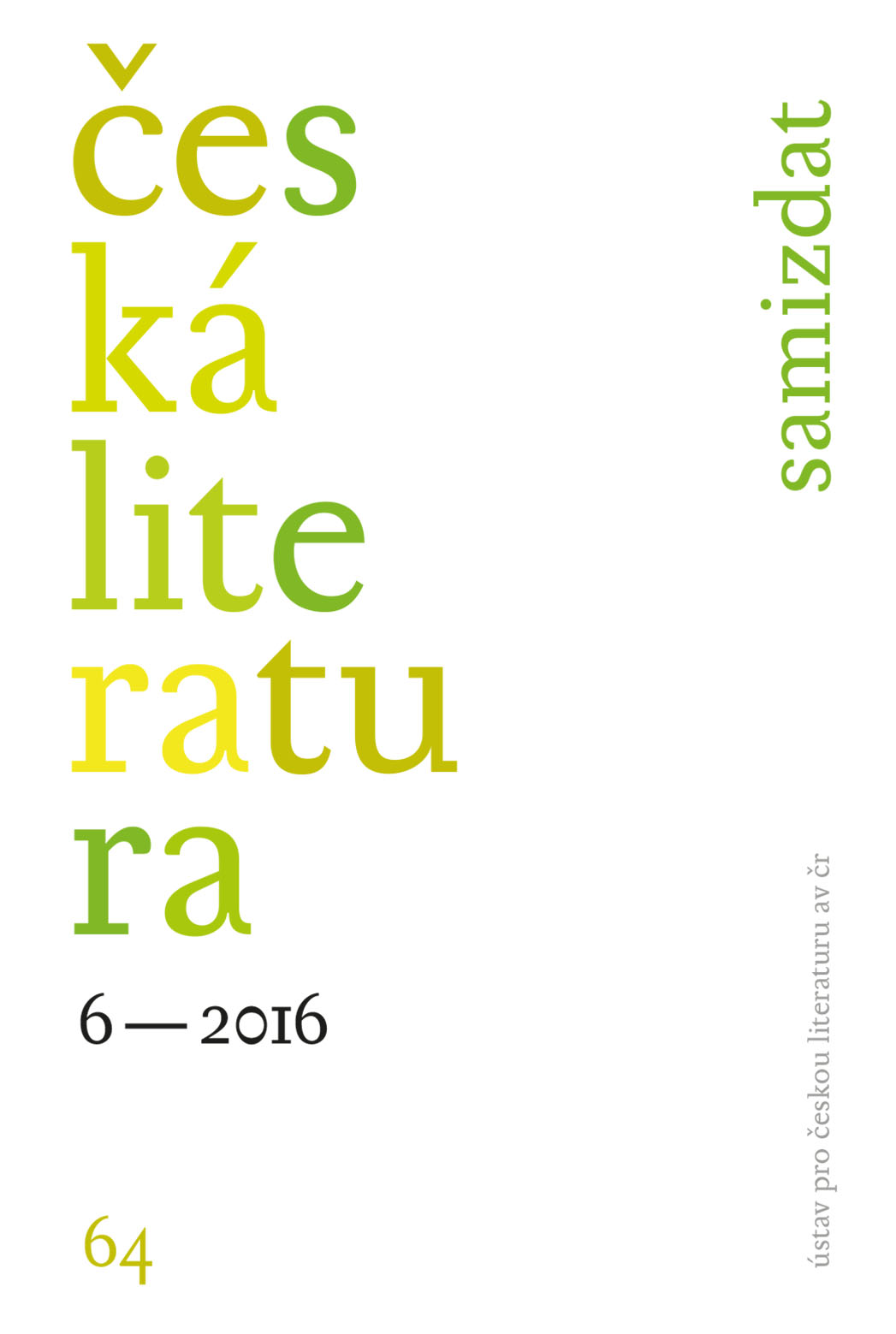 Česká literatura 6 – 2016