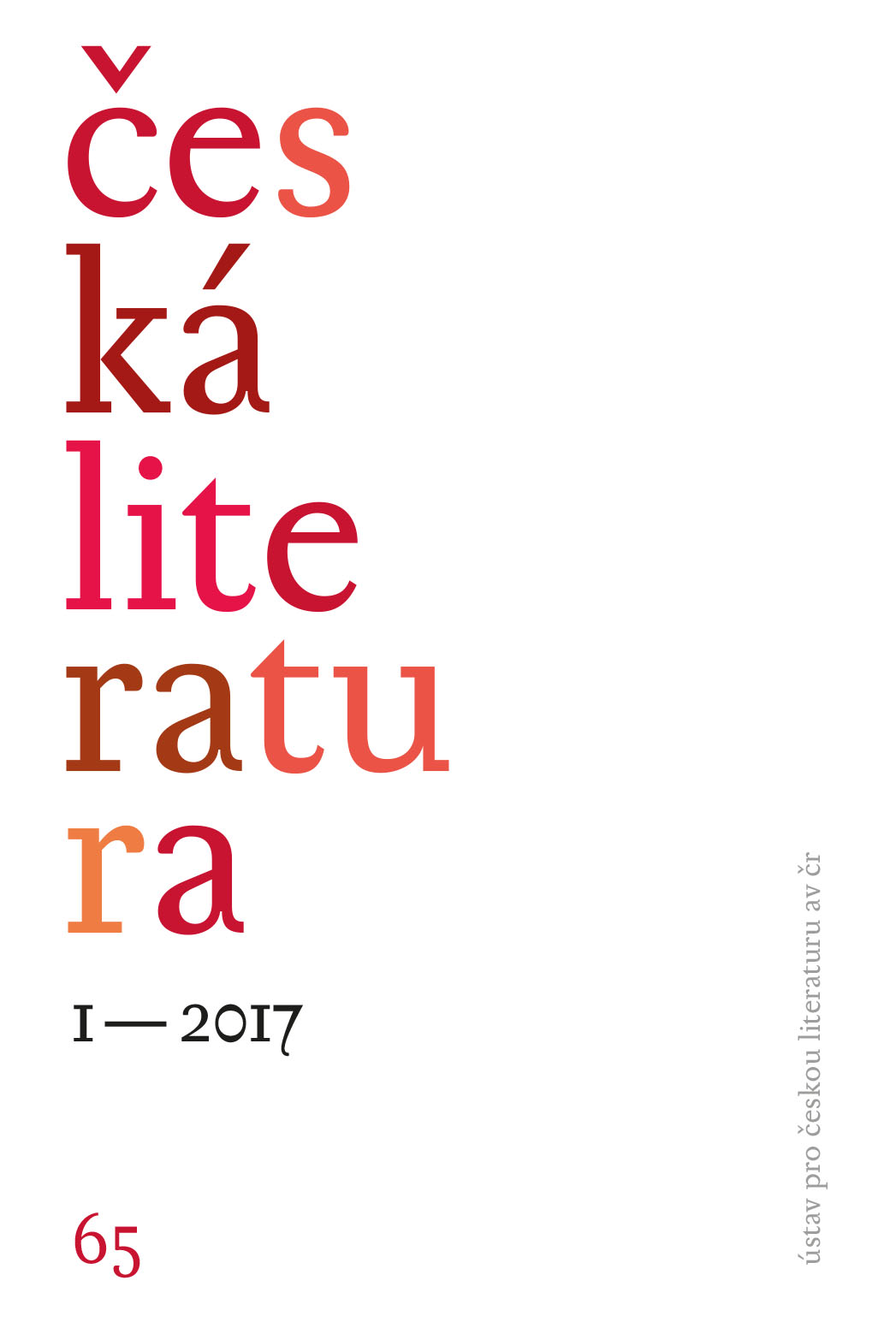 Česká literatura 1 – 2017