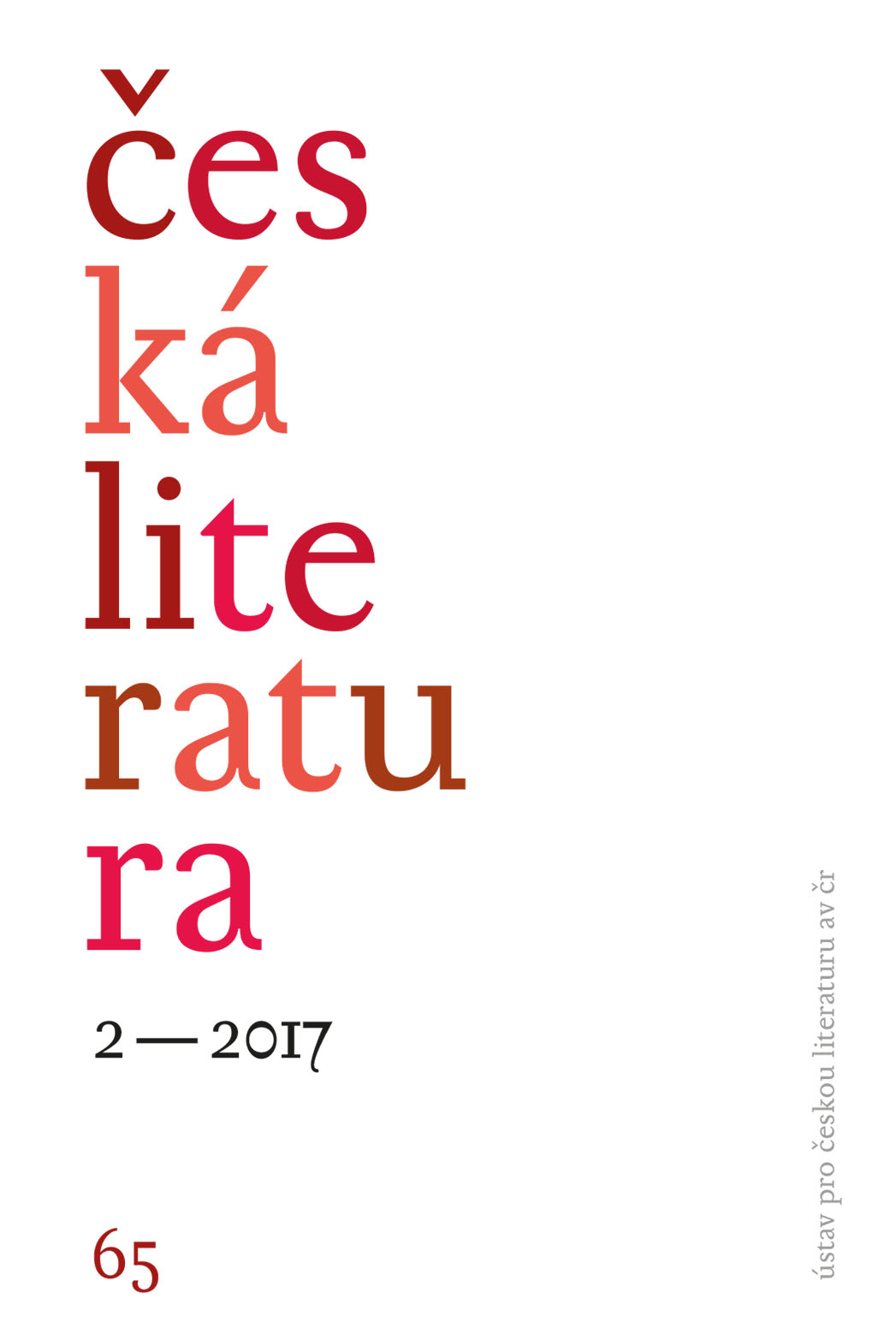 Česká literatura 2 – 2017