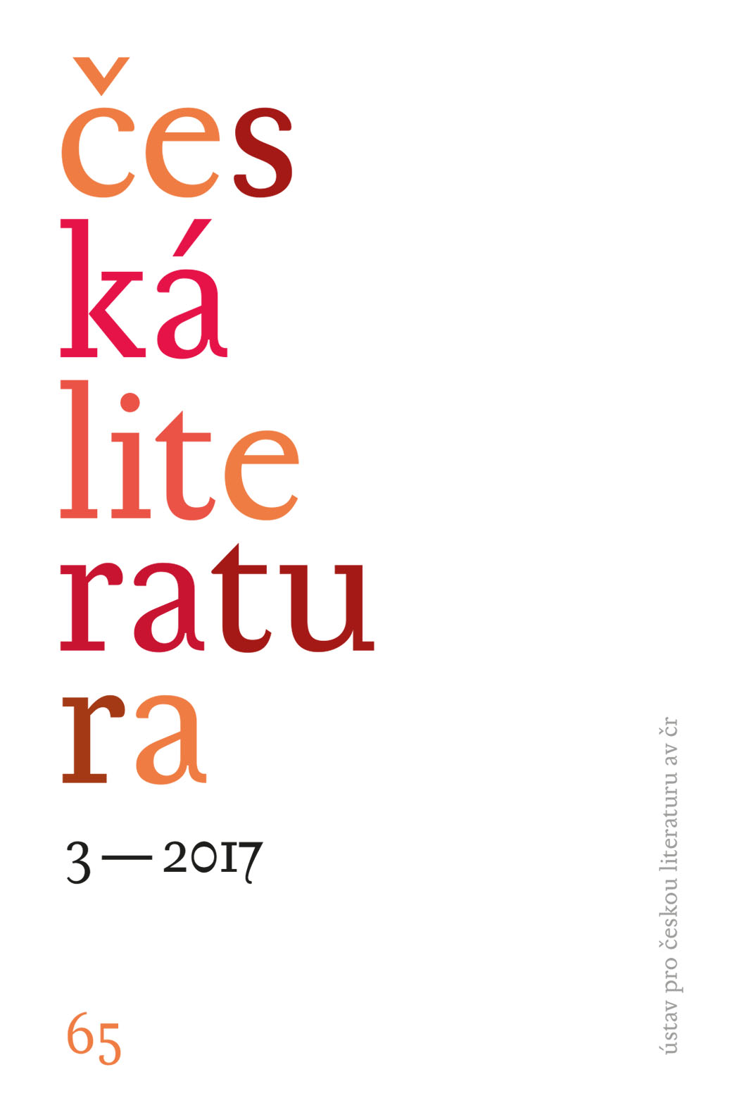 Česká literatura 3 – 2017