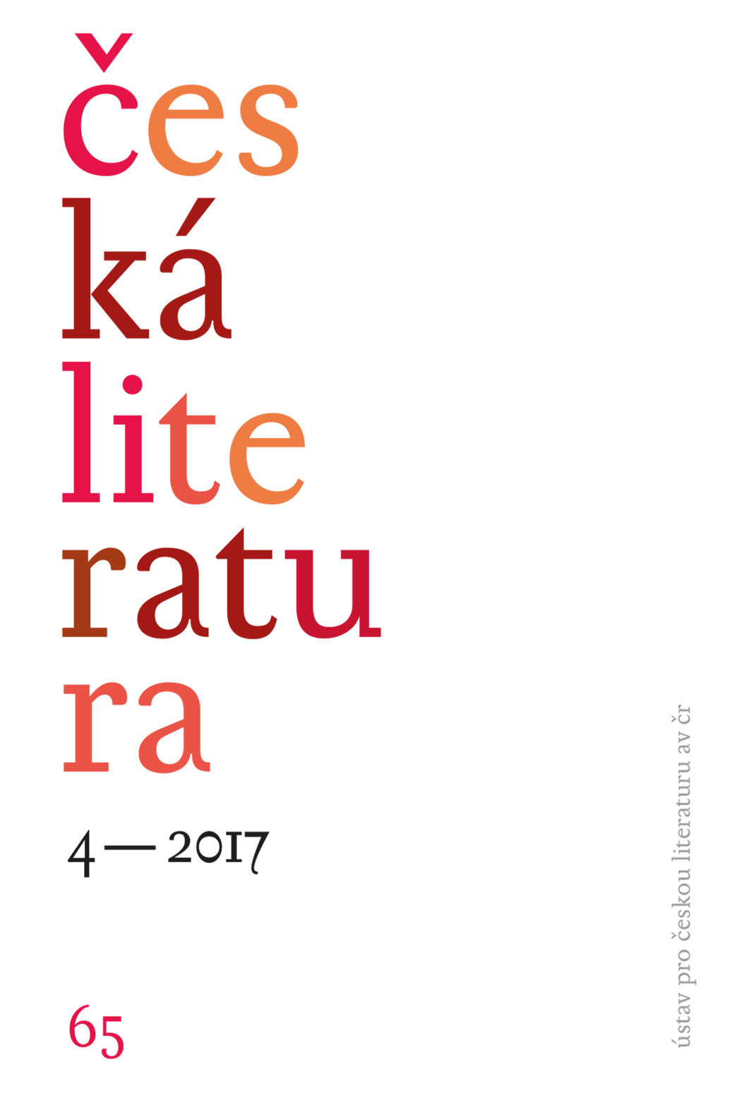 Česká literatura 4 – 2017