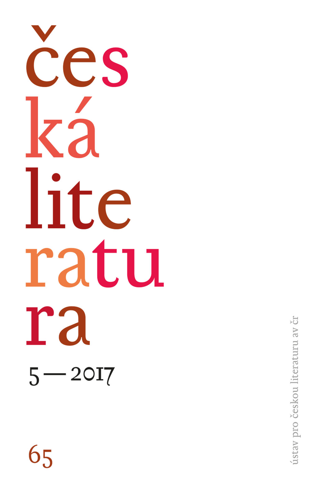 Česká literatura 5 – 2017