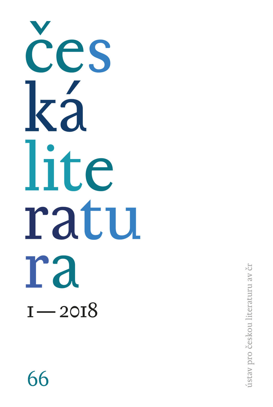Česká literatura 1 – 2018