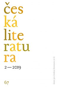 Česká literatura 67, 2019/2