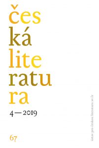 Česká literatura 67, 2019/4