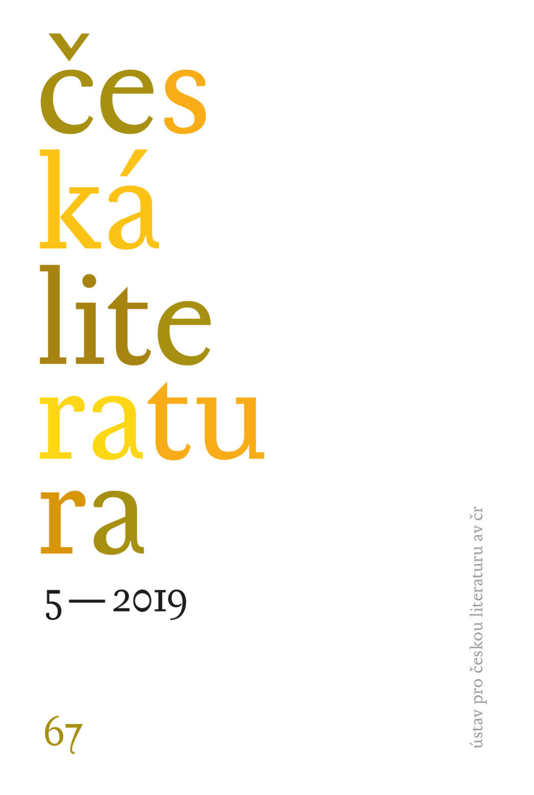 Česká literatura 5 – 2019