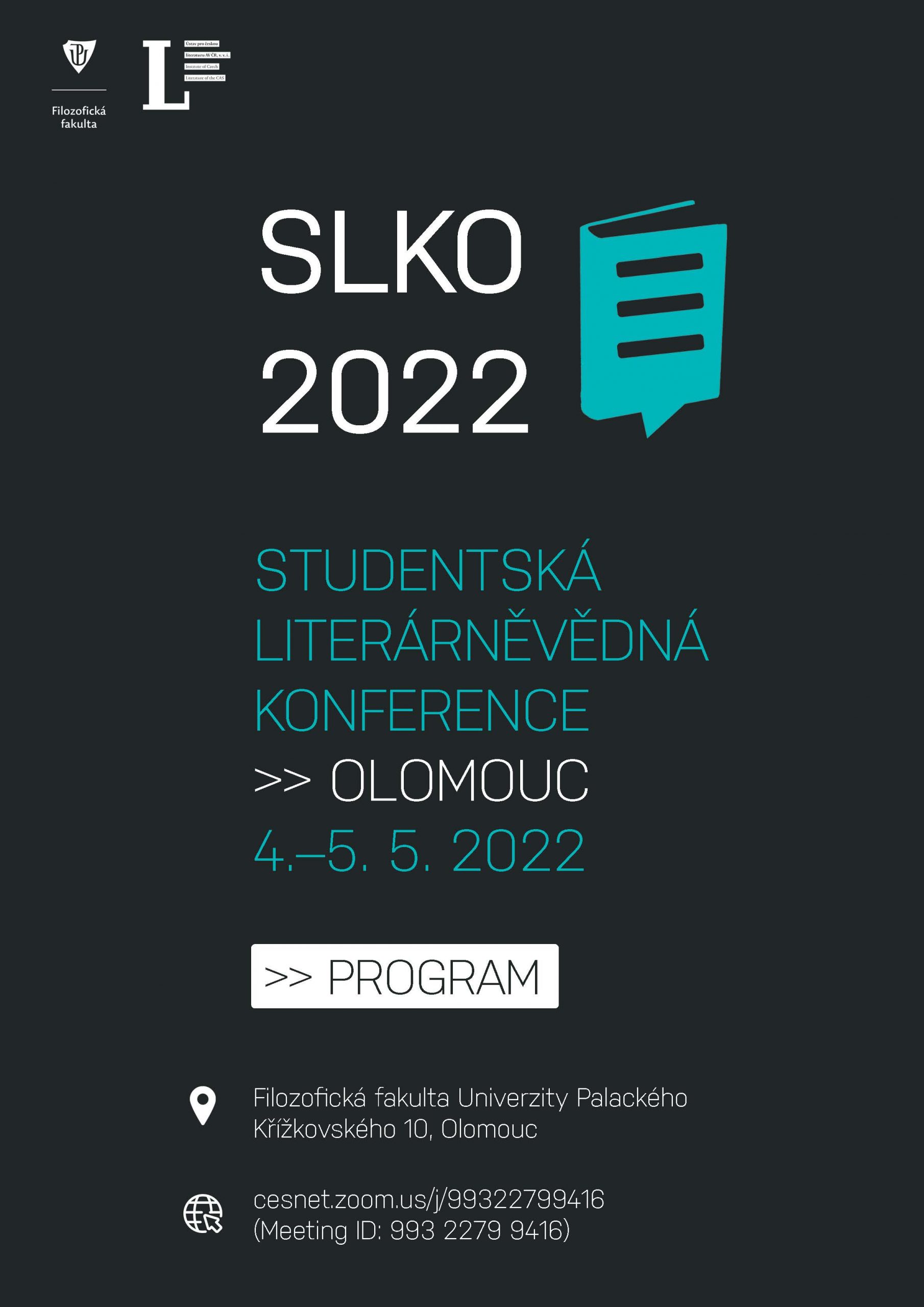 Studentská literárněvědná konference 2022 program