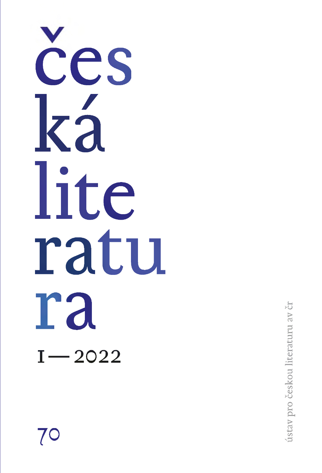Česká literatura 2022/1
