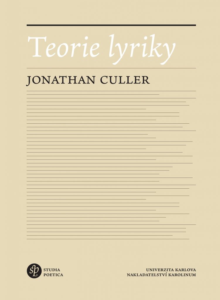 Jonathan Culler: Teorie lyriky