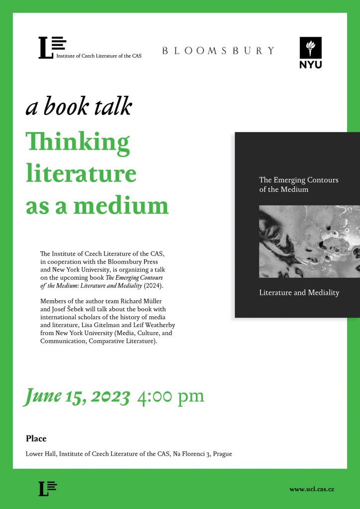 pozvánka na diskusi Thinking literature as a medium