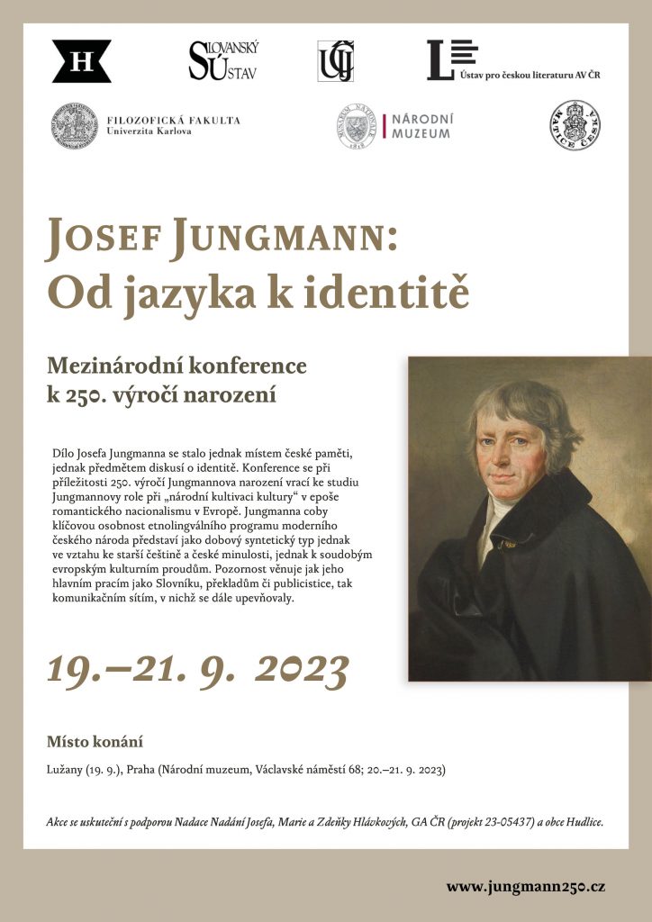 Pozvánka na konferenci Josef Jungmann: Od jazyka k identitě