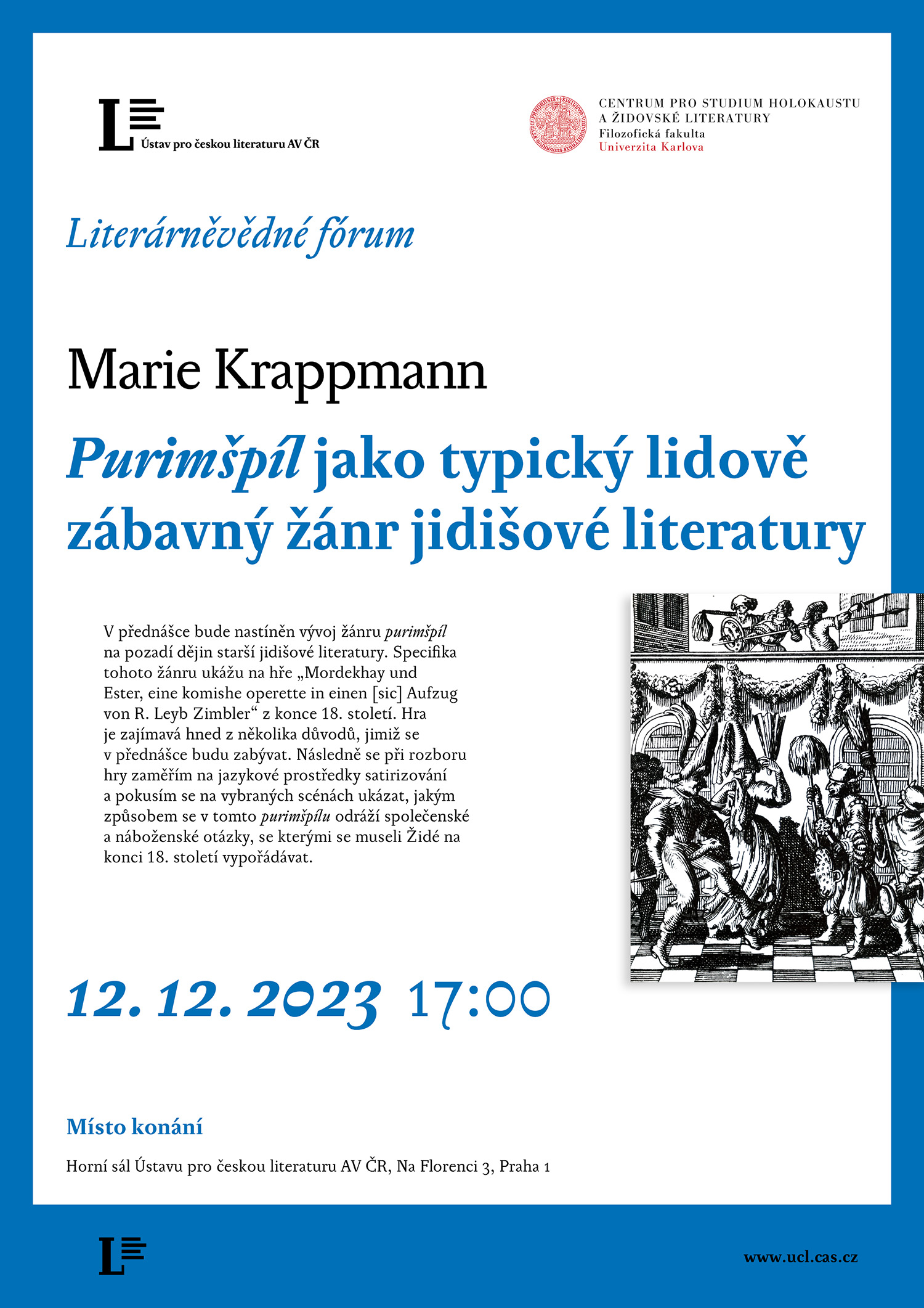 Pozvánka na přednášku Marie Krappmann (12. 12. 2023)