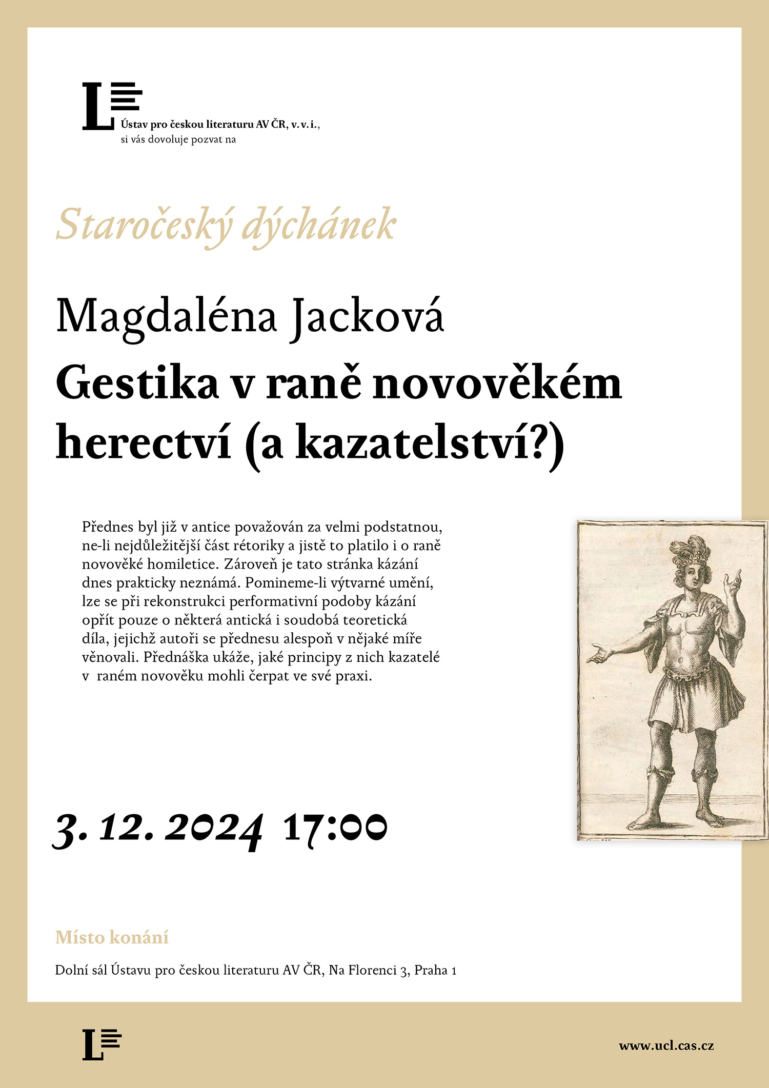 pozvánka Staročeský dýchánek 3. 12. 2024 (Magdaléna Jacková)