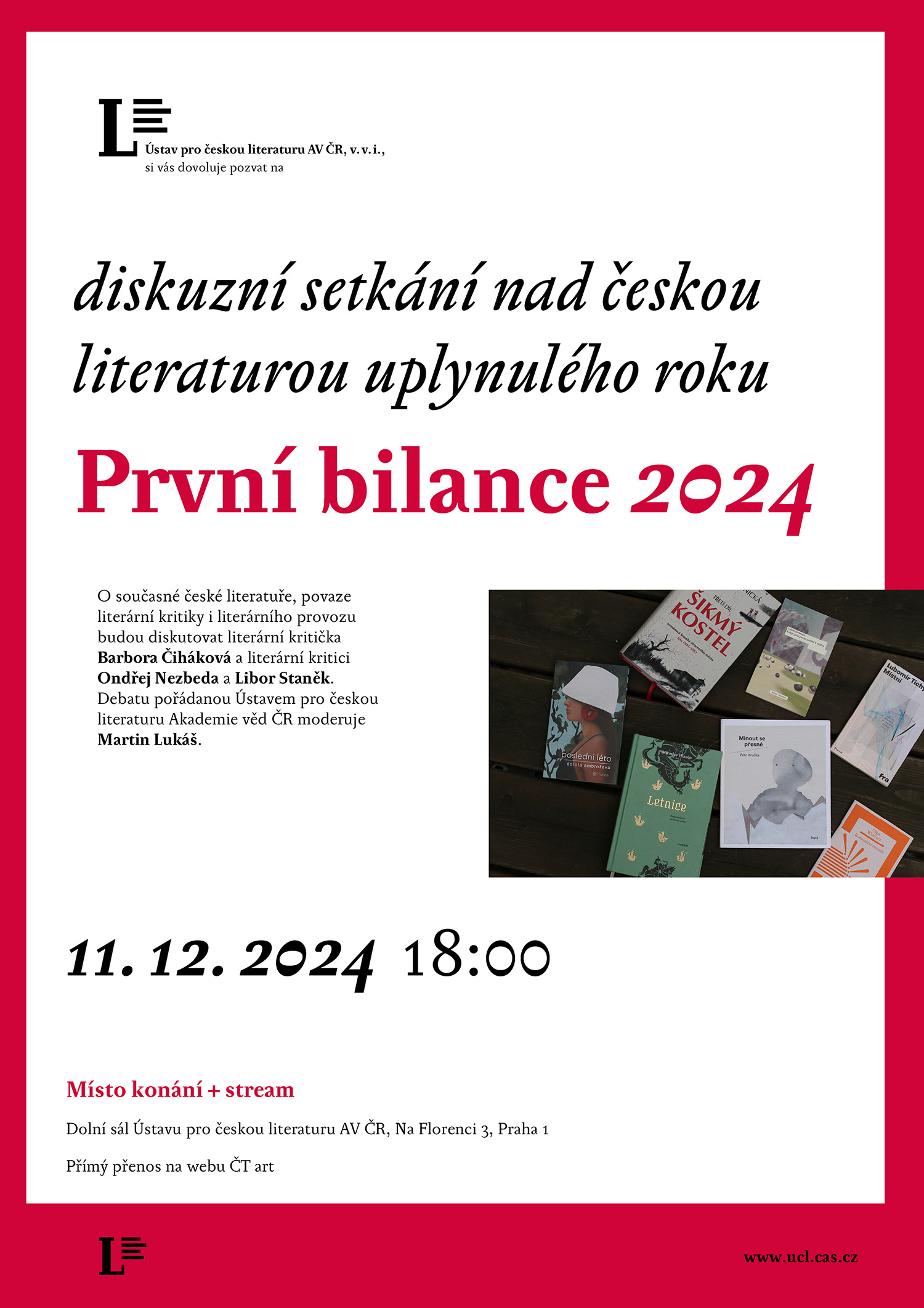 První bilance české literatury 2024 (11. 12. 2024, 18.00)