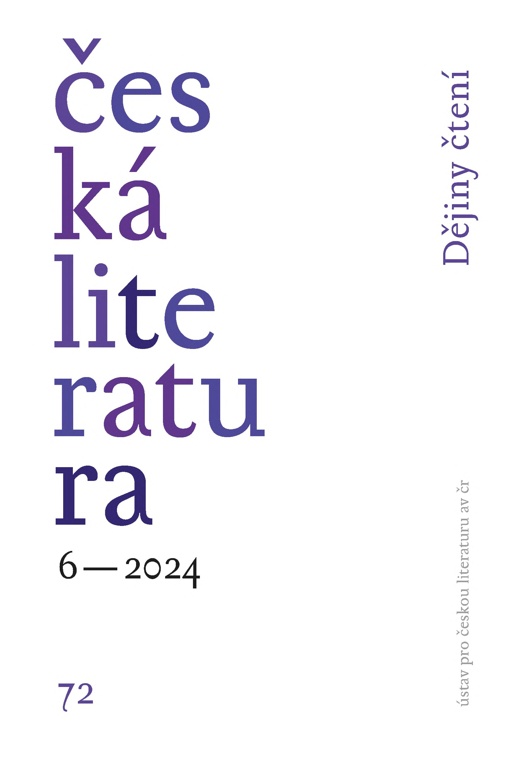 Česká literatura 72, 2024/6